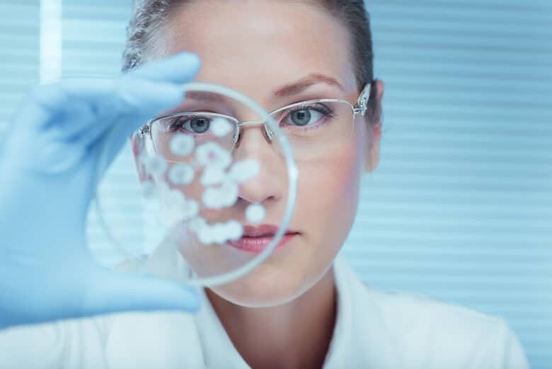 Scientist working in laboratory